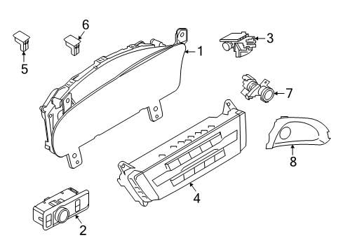2021 Ford Explorer Headlamps Actuator Motor Diagram for LB5Z-13K198-B