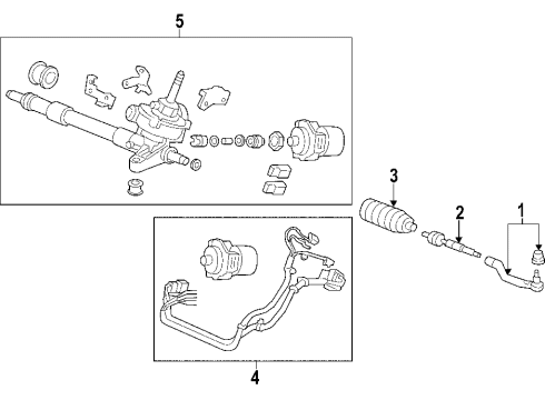 2011 Honda Civic Steering Gear & Linkage EPS Unit Diagram for 39980-SVB-A02