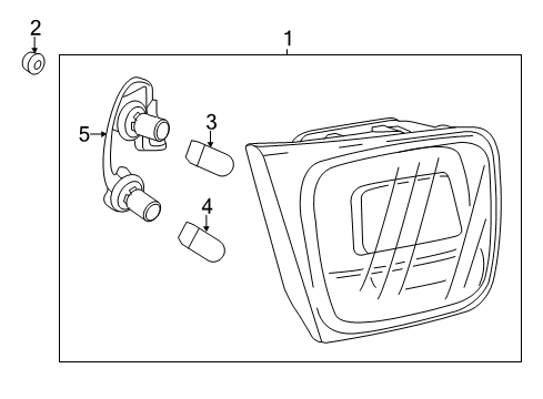 2015 Chevrolet Malibu Bulbs Back Up Lamp Assembly Diagram for 22907311