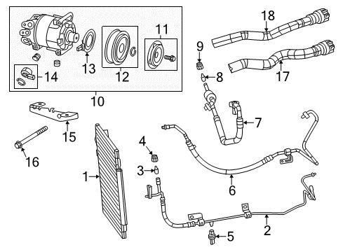 2015 Dodge Dart A/C Condenser, Compressor & Lines Line-A/C Suction And Liquid Diagram for 68193945AB