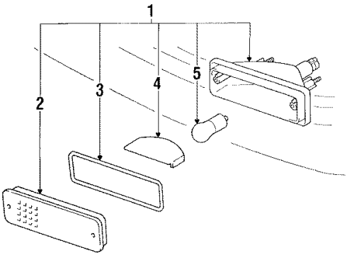 1991 Toyota Corolla Signal Lamps Shade Diagram for 81517-22220