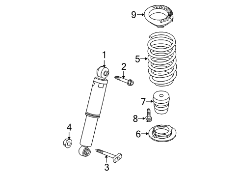 2018 Kia Forte Shocks & Components - Rear Rear Suspension Coil Spring Diagram for 55330A7050