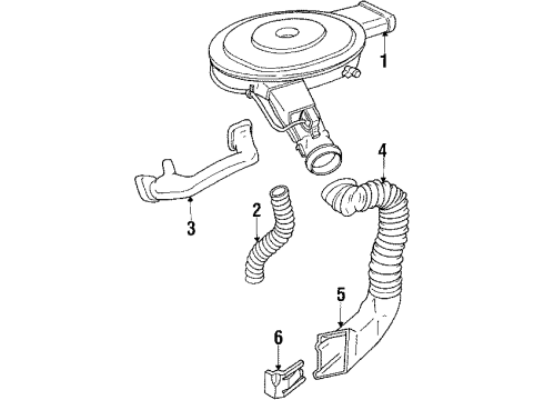1984 Chevrolet Citation II Air Intake Exhaust Crossover Pipe Diagram for 14054541