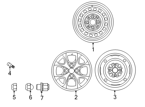 2004 Toyota Echo Wheels Wheel, Steel Diagram for 42611-52330