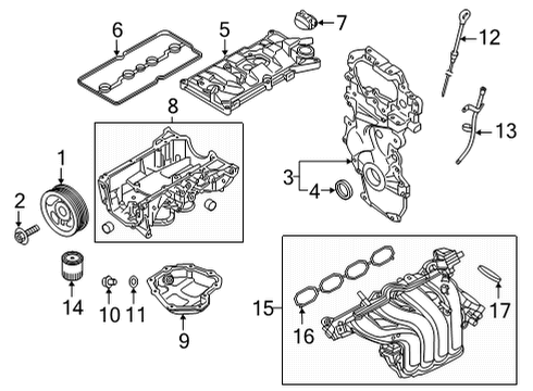 2020 Nissan Sentra Filters Gasket-Intake Manifold Diagram for 14035-5TA0B