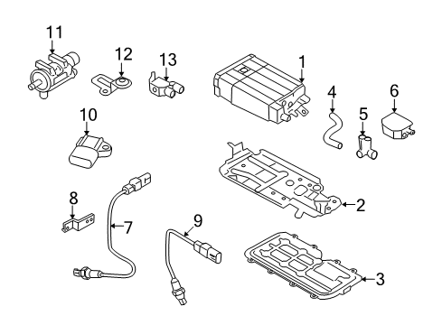 2015 Hyundai Genesis Emission Components Bracket-Canister Purge Valve Diagram for 28911-3C900