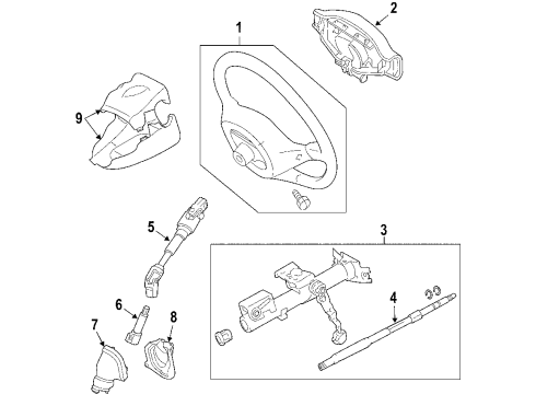 2005 Scion tC Steering Column & Wheel, Steering Gear & Linkage Upper Shaft Diagram for 45260-21031