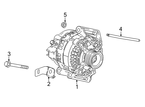 2019 Chevrolet Equinox Alternator Alternator Bracket Diagram for 55599113