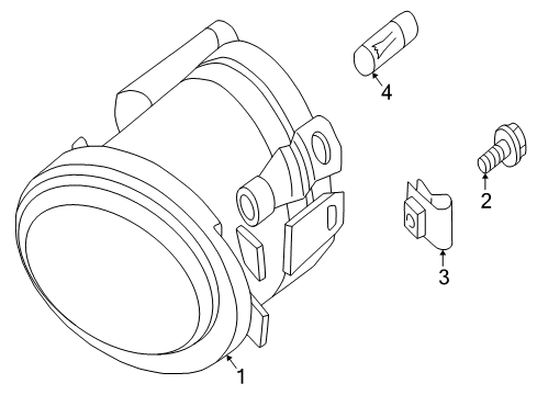 2003 BMW 330i Chassis Electrical - Fog Lamps Fog Lights Diagram for 63176911007