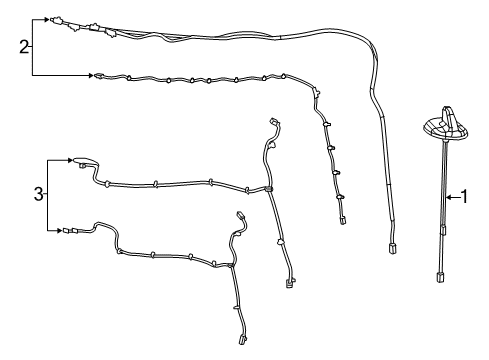 2013 Ram 3500 Antenna & Radio Cable-Jumper Diagram for 68148257AD