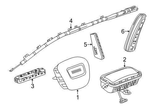 2020 GMC Acadia Air Bag Components Front Seat Air Bag Diagram for 84216835