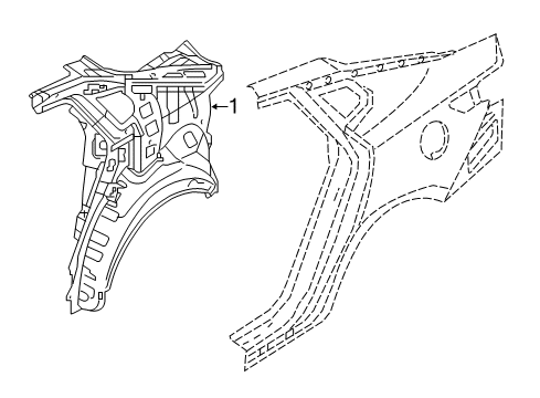 2017 Kia Optima Inner Structure - Quarter Panel Panel Assembly-Quarter Inner Diagram for 71602A8500