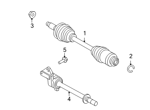2007 Mercury Milan Drive Axles - Front Inner Shaft Diagram for 7E5Z-3A329-A