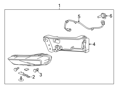 2013 Honda Accord Bulbs Bracket L Diagram for 33961-T2A-A01