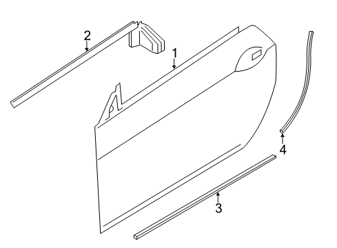 2016 BMW 650i Gran Coupe Front Door Channel Sealing, Inside, Door, Front Right Diagram for 51337275294