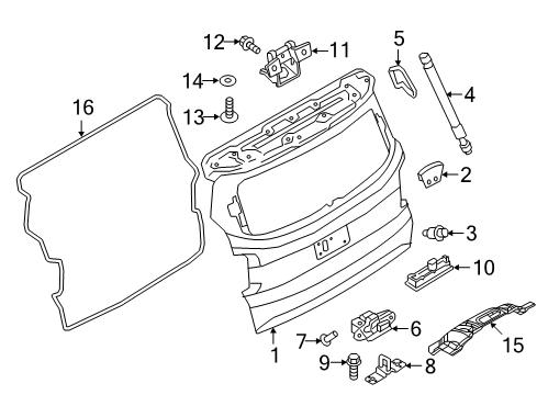 2021 Jeep Renegade Gate & Hardware Hex FLANGE Head Diagram for 68465708AA