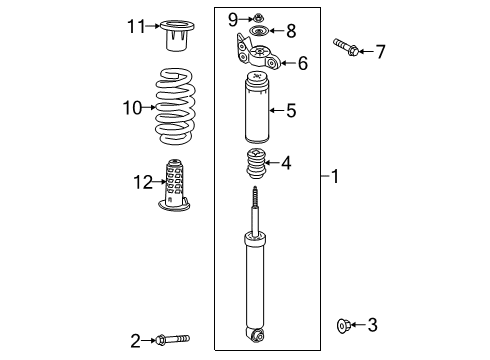 2020 Cadillac XT6 Shocks & Components - Rear Boot Diagram for 84392219