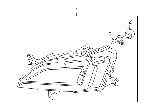 2021 Hyundai Tucson Bulbs Front Passenger Side Fog Light Assembly Diagram for 92202-D3600