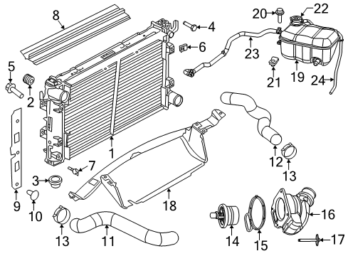2016 Dodge Viper Radiator & Components Screw-HEXAGON Head Tapping Diagram for 68029031AA