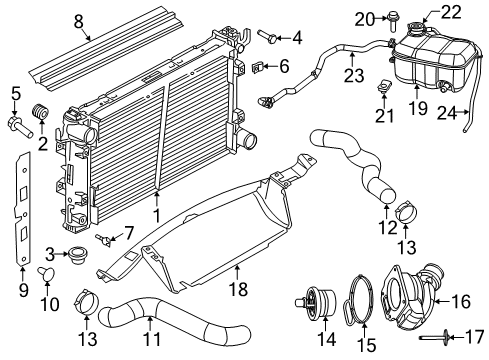 2016 Dodge Viper Radiator & Components Hose-Radiator Inlet Diagram for 5030603AF