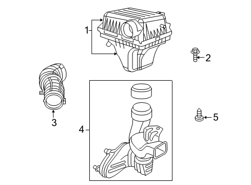 2010 Chrysler 300 Air Intake Fuel Clean Air Duct Diagram for 4591866AB