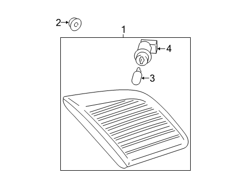 2003 Toyota Avalon Backup Lamps Back Up Lamp Assembly Diagram for 81580-07010