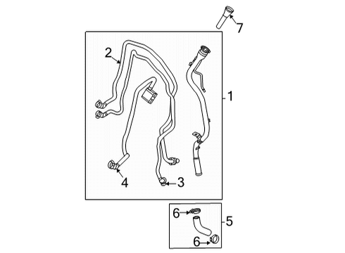 2020 Cadillac CT4 Fuel System Components Air Inlet Hose Diagram for 84940072