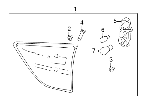 2015 Ford C-Max Bulbs Tail Lamp Assembly Diagram for DM5Z-13404-B