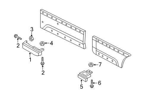2004 Lincoln Navigator Exterior Trim - Pillars, Rocker & Floor Front Molding Clip Diagram for -W701360-S301
