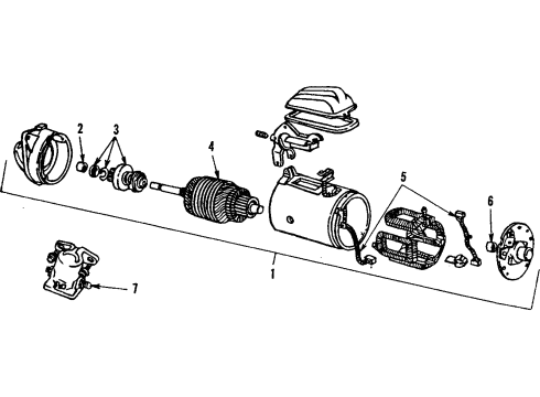 1986 Ford Escort Starter Starter Diagram for E6FZ-11002-ARM