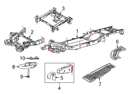 2012 Ford F-150 Frame & Components Frame Assembly Diagram for EL3Z-5005-P