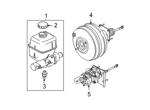 2010 Ford F-350 Super Duty Hydraulic System Master Cylinder Diagram for 8C3Z-2140-DB