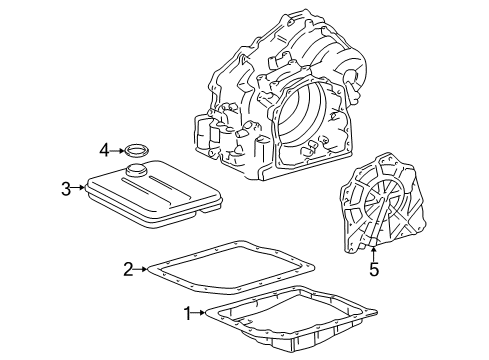 2000 Lexus RX300 Transaxle Parts Cover Sub-Assy, Transaxle Rear Diagram for 35102-48011