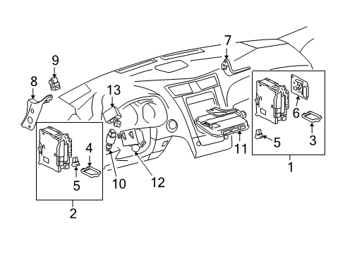 2006 Lexus GS430 Switches Block, Cowl Side Junction, LH Diagram for 82730-30274