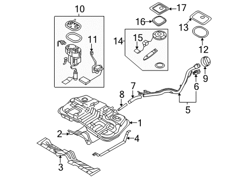 2010 Kia Sportage Fuel Supply Band Assembly-Fuel Tank Diagram for 312102E000