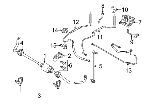 2014 BMW ActiveHybrid 5 Stabilizer Bar & Components - Front Set, Pressure Relief Valve Diagram for 37116783036