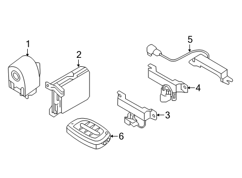 2016 Hyundai Sonata Keyless Entry Components Smart Key Antenna Assembly Diagram for 95420-C1200