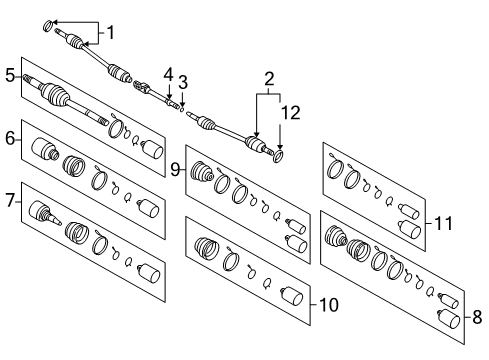 2003 Kia Sedona Anti-Lock Brakes Clip Diagram for 0K52Y25421