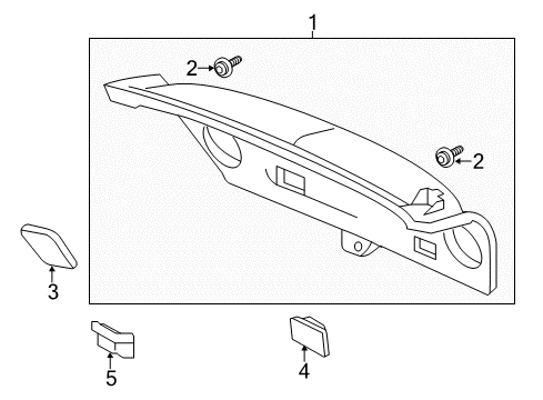 2020 Acura RLX Interior Trim - Trunk Lid Lid Assembly, Passenger Side Maintenance (Premium Black) Diagram for 84632-TY2-A01ZA