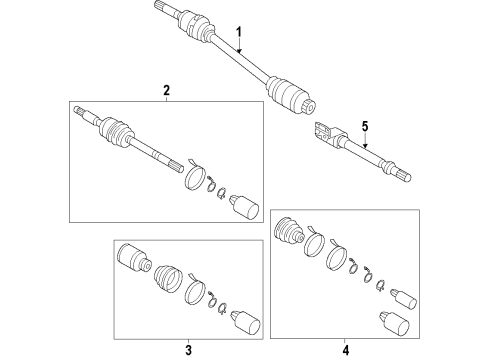 2014 Kia Optima Front Axle Shafts & Joints, Drive Axles Joint Assembly-Cv LH Diagram for 495003S201