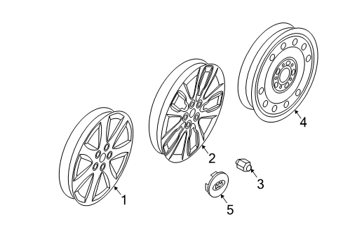 2012 Kia Sorento Wheels, Covers & Trim Wheel Assembly-Aluminum Diagram for 529102P185