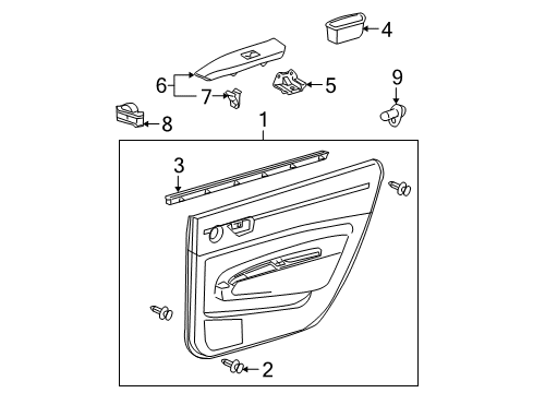 2009 Toyota Prius Switches Belt Weatherstrip Diagram for 68174-47030