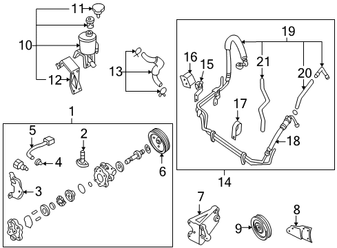 2003 Nissan Xterra Belts & Pulleys Fan & Alternator Belt Diagram for 02117-92523