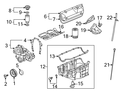 2006 Chevrolet Impala Filters Filter Element Diagram for 10350737