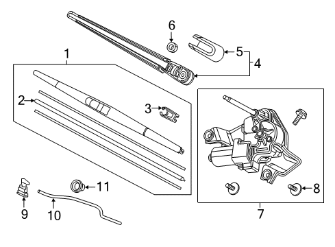 2018 Honda Odyssey Wiper & Washer Components Rubber, Blade (400MM) Diagram for 76622-THR-A01