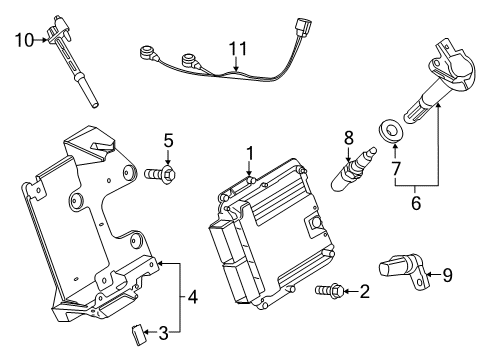 2015 Ford Mustang Ignition System EEC Module Diagram for FR3Z-12A650-ERB
