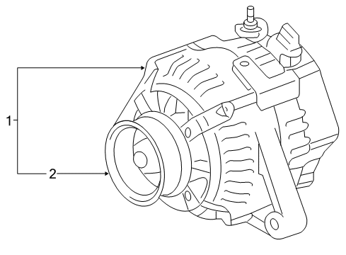 2012 Toyota Corolla Alternator Alternator Diagram for 27060-37081