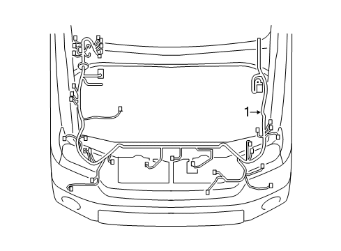 2018 Toyota Tundra Wiring Harness Engine Harness Diagram for 82111-0CK01