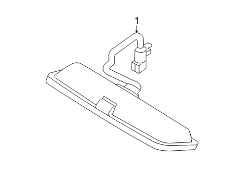 2014 Ford Explorer High Mount Lamps High Mount Lamp Diagram for BB5Z-13A613-A