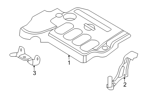 2009 Nissan Altima Engine Appearance Cover Bracket-Ornament Diagram for 14049-JA00A